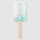 Waterverf Glass Terrarium Succulents Wedding Handwaaier (Achterkant)