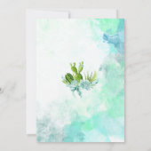 Waterverf Glass Terrarium Succulents Wedding Kaart (Achterkant)