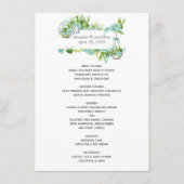Waterverf Glass Terrarium Succulents Wedding Menu (Voorkant)