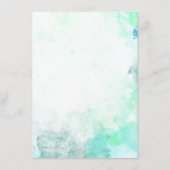 Waterverf Glass Terrarium Succulents Wedding Menu (Achterkant)