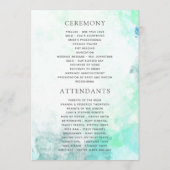 Waterverf Glass Terrarium Succulents Wedding Programmakaart (Achterkant)