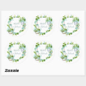 Waterverf Glass Terrarium Succulents Wedding Ronde Sticker (Vel)