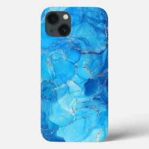 Waterverf Glitter Blue iPhone / iPad case