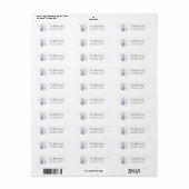 Waterverf Glitter Eenhoorn Winter Vakantie Etiket (Full Sheet)