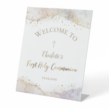 waterverf glitter Eerste Communie welkomstbord