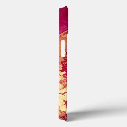 Waterverf Glitter Fuschia Gold iPhone / iPad case (Achterkant / Rechts)