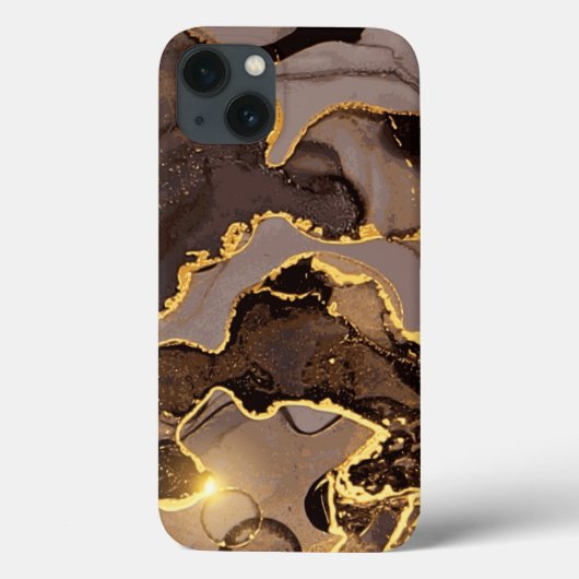 Waterverf Glitter Gold iPhone / iPad case (Achterkant)