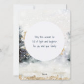 Waterverf Glitter Kerstboom Feestdagenkaart (Achterkant)