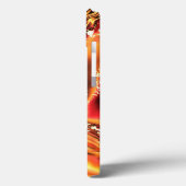 Waterverf Glitter Oranje Gold iPhone / iPad case (Achterkant / Links)