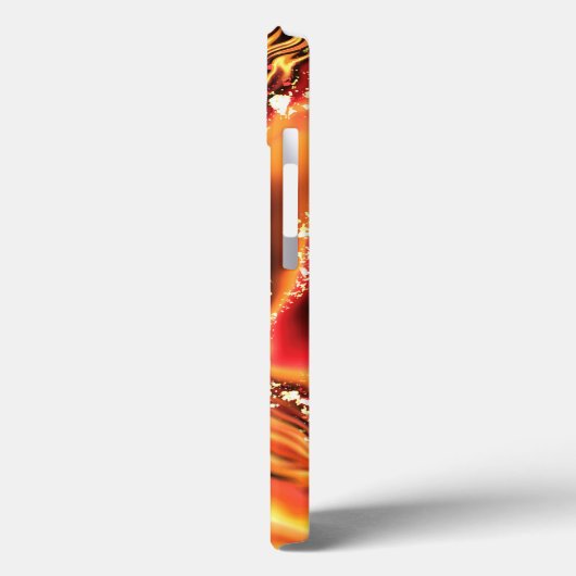 Waterverf Glitter Oranje Gold iPhone / iPad case (Achterkant / Links)