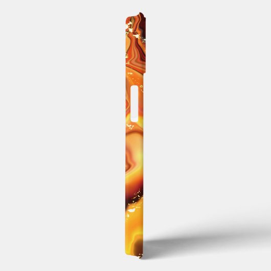 Waterverf Glitter Oranje Gold iPhone / iPad case (Achterkant / Rechts)