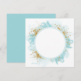 Waterverf Glitter Personalized Note Card Notitiekaartje