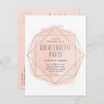 Waterverf Glitter Pink Bachelorette Party