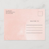 Waterverf Glitter Pink Bachelorette Party Uitnodiging Briefkaart (Achterkant)