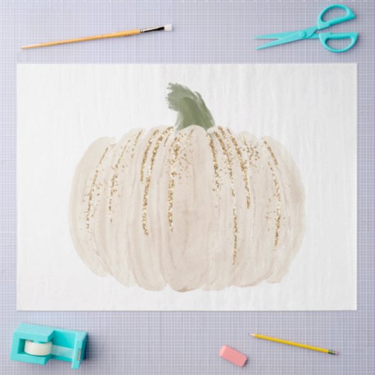 Waterverf Glitter Pumpkins Series Design 22 Tissuepapier (Craft)
