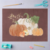 Waterverf Glitter Pumpkins Series Design 3 Tissuepapier (Craft)