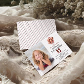 Waterverf Glitter Roos Gouden ballon 3e verjaardag Kaart