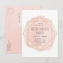 Waterverf Glitter Roze Meisjesuitnodiging