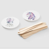 Waterverf Glitter Unicorn Baby shower Handwaaier (Niet-gemonteerd)