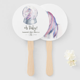 Waterverf Glitter Unicorn Baby shower Handwaaier