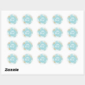 Waterverf Glitter voor speciale babyjongen Ronde Sticker (Vel)