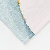 Waterverf Glitter Zeemeermin Staarten Onder het Ze Fleece Deken (Hoek)