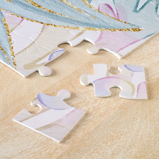 Waterverf Glitter Zeemeermin Staarten Onder het Ze Legpuzzel (Zijkant)