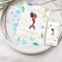 Waterverf Glitter Zeemeermin Verjaardag