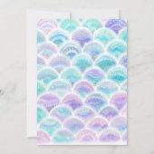 Waterverf Glitter Zeemeermin Verjaardag Kaart (Achterkant)