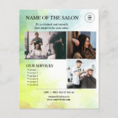 Waterverf Glow Salon Flyer (Voorkant)