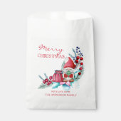Waterverf Gnome en Poinsettia Bedankzakje (Voorkant)