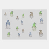 Waterverf Gnome Gift Wrap | 3 vellen | 3 kleuren (Voorkant 2)