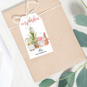 Waterverf Gnome Kerst Cadeaulabel