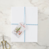 Waterverf Gnome Kerst Cadeaulabel (Met Touw)