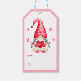 Waterverf Gnome Meisje Klasgenoten Valentijns Cadeaulabel