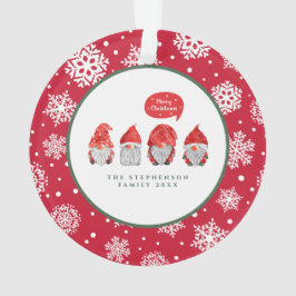 Waterverf Gnome Santas Spreiding Christmas Cheer Ornament