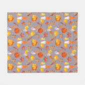 Waterverf gnomen, pompoenen en bladeren fleece deken (Voorkant (Horizontaal))