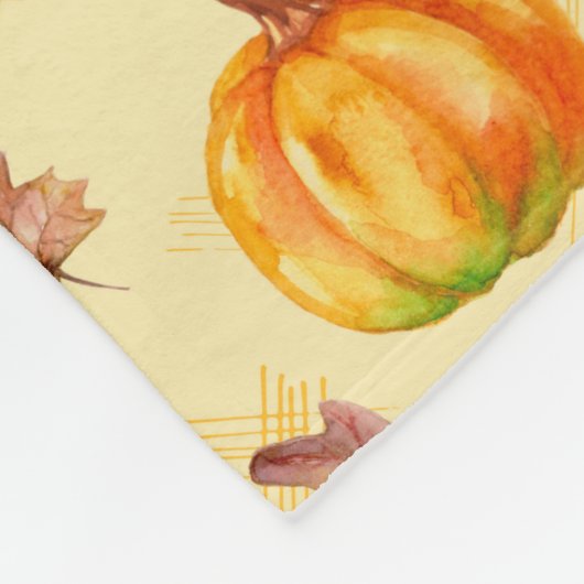 Waterverf gnomen, pompoenen en bladeren fleece deken (Hoek)