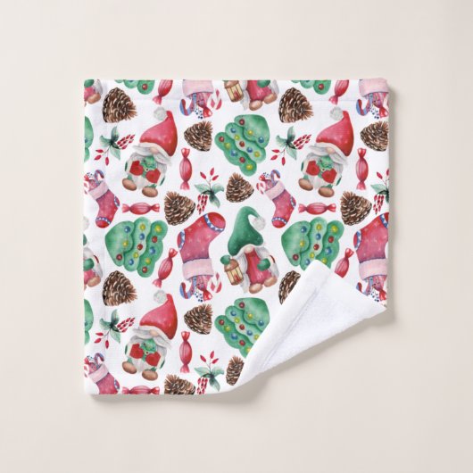 Waterverf Gnomes Bad Handdoek (Wasdoekje)