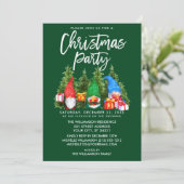 Waterverf Gnomes kerstfeest Green Kaart (Staand voorkant)