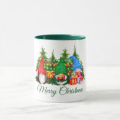 Waterverf Gnomes Merry Kerstlights Green Mok (Midden)