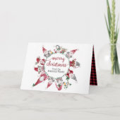 Waterverf Gnomes Merry Kerstreindeer Pset Feestdagen Kaart (Voorkant)