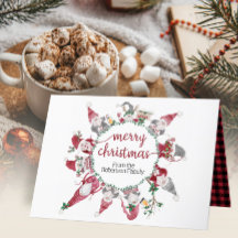 Waterverf Gnomes Merry Kerstreindeer Pset