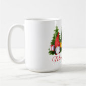 Waterverf Gnomes Red Merry Kerstmis Koffiemok (Links)