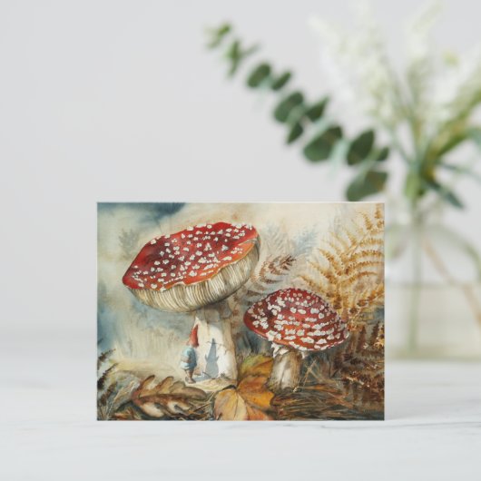 waterverf gnoom briefkaart (Staand voorkant)