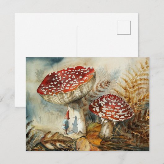 waterverf gnoom briefkaart (Voorkant / Achterkant)