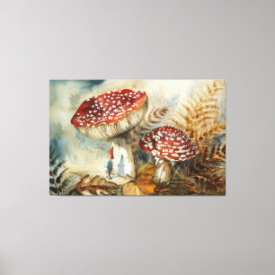 waterverf gnoom canvas afdruk