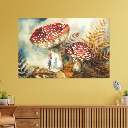 waterverf gnoom canvas afdruk (Insitu (Woonkamer))