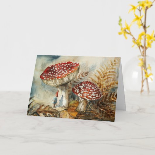 waterverf gnoom kaart (Gele Bloem)