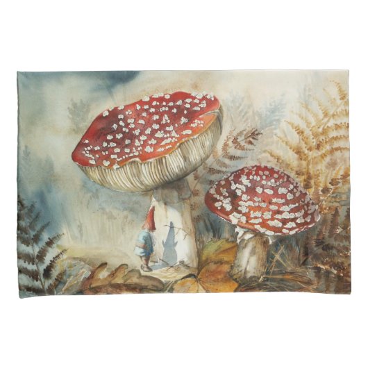 waterverf gnoom kussensloop (Voorkant-Rechts)